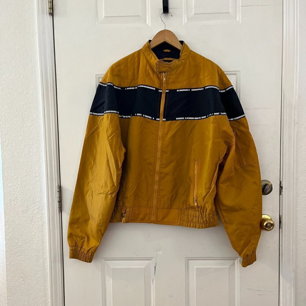 BD Biker Design Men's Yellow Waterproof Reflective Biker Jacket Sz XL